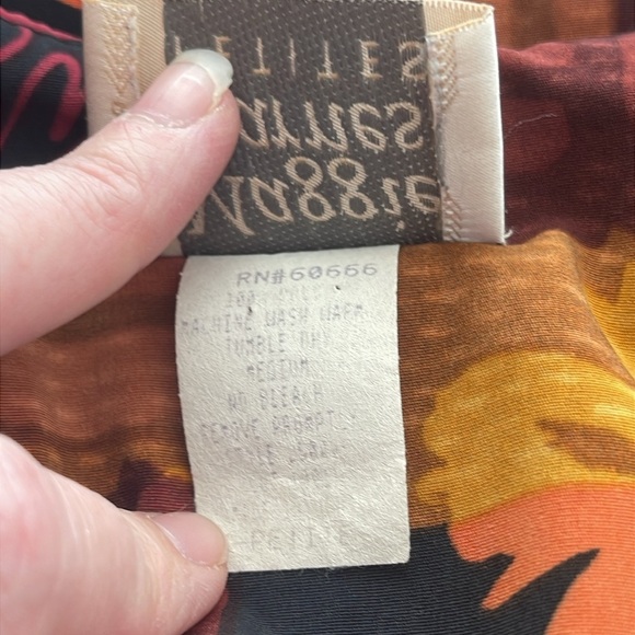 Vintage Maggie Barnes Petites Button Down Shirt w/ Shoulder Pads Size 1XP - Picture 4 of 5